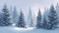 Peaceful White Forestline Royalty Free Stock Photo