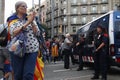Peacefully protest against the arrests of two Catalan separatist leaders and to demand their liberation