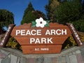 The Peach Arch Park sign