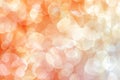 peach background with white transparent flowers , in the style of unearthly abstraction, with spectacular lighting, the concept of