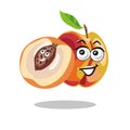 Peach Cartoon with kid seed vector