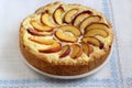 Peach and curd pie Royalty Free Stock Photo