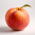 Detailed 8k Photo Of Peach On White Background