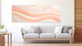 Peach Fuzz color of the year 2024 interior design background. New 2024 trending Peach Fuzz color. Colour trend palette Royalty Free Stock Photo