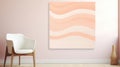 Peach Fuzz color of the year 2024 interior design background. New 2024 trending Peach Fuzz color. Colour trend palette Royalty Free Stock Photo