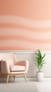 Peach Fuzz color of the year 2024 interior design background. New 2024 trending Peach Fuzz color. Colour trend palette Royalty Free Stock Photo