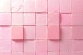 Peach Fuzz Colored Brick Tiles: Seamless Rectangular Texture for Wide Background Illustration