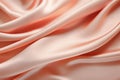 Peach fuzz silk fabric, delicate satin with soft pleats