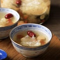 Peach Gum Drink, Chinese Traditional Drink Made from Peach Gum, Bird Nest, Red Chinese Dates, Snow Fungus, Goji Berry Royalty Free Stock Photo