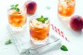 Peach iced tea Royalty Free Stock Photo