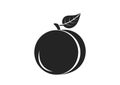 Peach icon. food ingredient image. fruit and vegetarian food design element