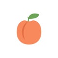 Peach icon, simple design, Peach icon clip art.