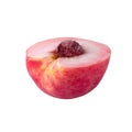 Peach isolate Peach slice isolater on a white background