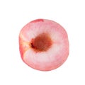 Peach isolate Peach slice isolater on a white background