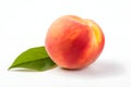 peach isolated on white. Generative AI