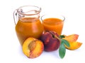 Peach juice and fruit