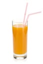 Peach juice in a glass Royalty Free Stock Photo