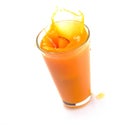 Peach juice splash