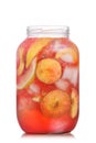 Peach lemonade jar Royalty Free Stock Photo