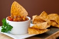 Peach Mango Salsa and chipotle Chips