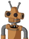 Peach Mech With Cone Head And Speakers Mouth And Two Eyes And Double Antenna