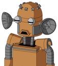 Peach Mech With Dome Head And Sad Mouth And Two Eyes Royalty Free Stock Photo