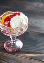 Peach Melba ice cream Royalty Free Stock Photo