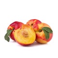 Peach or nectarine isolated Royalty Free Stock Photo