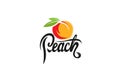 Peach Orange Text Logo