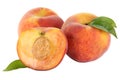 Peach peaches fruit fruits isolated on white
