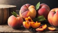 Peach Perfection A Captivating Snapshot of National Peach Pie Day.AI Generated