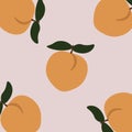peach retro background friut illustration