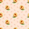 Peach seamless pattern