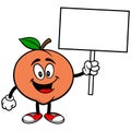 Peach with Sign