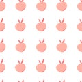 Peach simple seamless hand drawn pattern