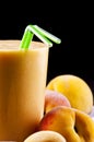 Peach smoothie Royalty Free Stock Photo