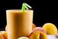 Peach smoothie Royalty Free Stock Photo