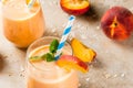 Peach smoothie with oatmeal