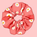 peach soft silk hair ties scrunchie.