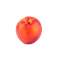 One peach on a white background isolated close up Royalty Free Stock Photo