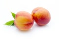 Peach on the white isolatd background. Royalty Free Stock Photo
