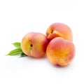 Peach on the white isolatd background. Royalty Free Stock Photo