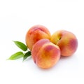 Peach on the white isolatd background. Royalty Free Stock Photo