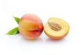 Peach on the white isolatd background. Royalty Free Stock Photo