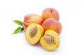 Peach on the white isolatd background. Royalty Free Stock Photo