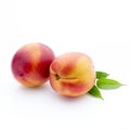 Peach on the white isolatd background. Royalty Free Stock Photo