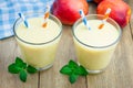 Peach, yogurt and honey smoothie