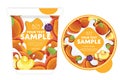 Peach Yogurt Packaging Design Template.