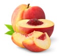 Isolated nectarine peaches