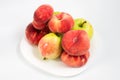 Peaches and apples Royalty Free Stock Photo